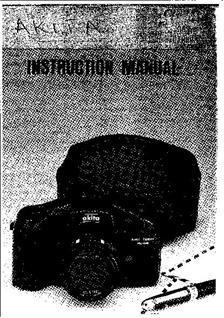 Nippon Akita manual. Camera Instructions.